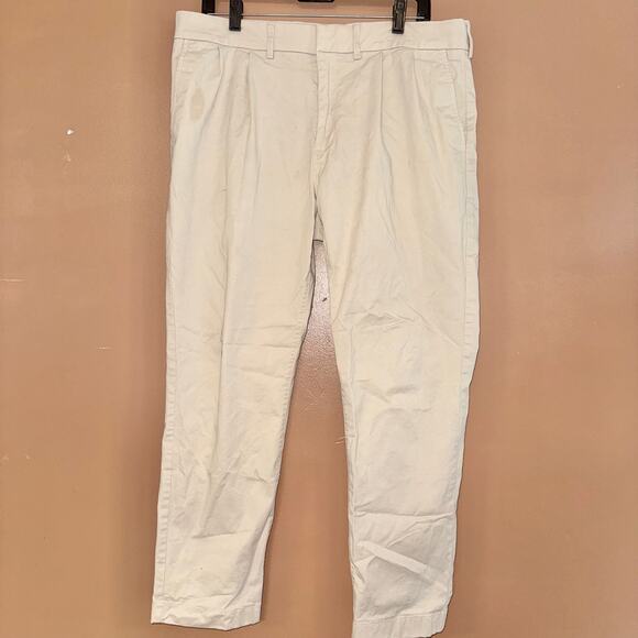 Express Men's Athletic Slim Dress Pants in Light Khaki - Size 34/30 - Picture 1 of 9